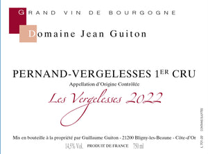 Jean Guiton Pernand-Vergelesses 1er Cru Les Vergelesses 2022